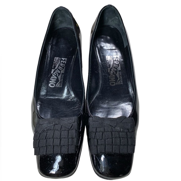 Salvatore Ferragamo, Kitten Hill Square toe shoes - Picture 3 of 9